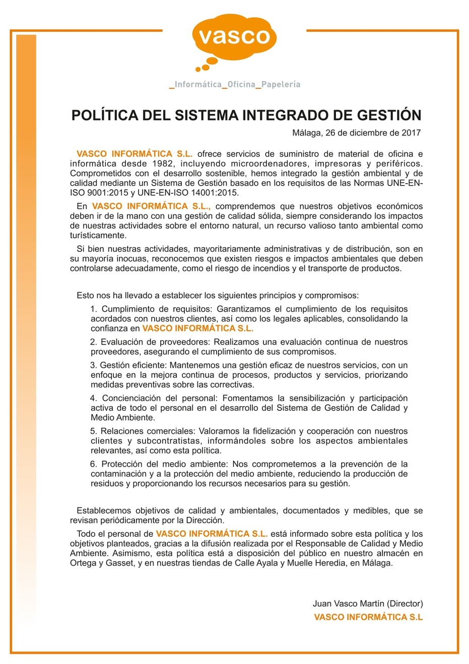 Política de empresa