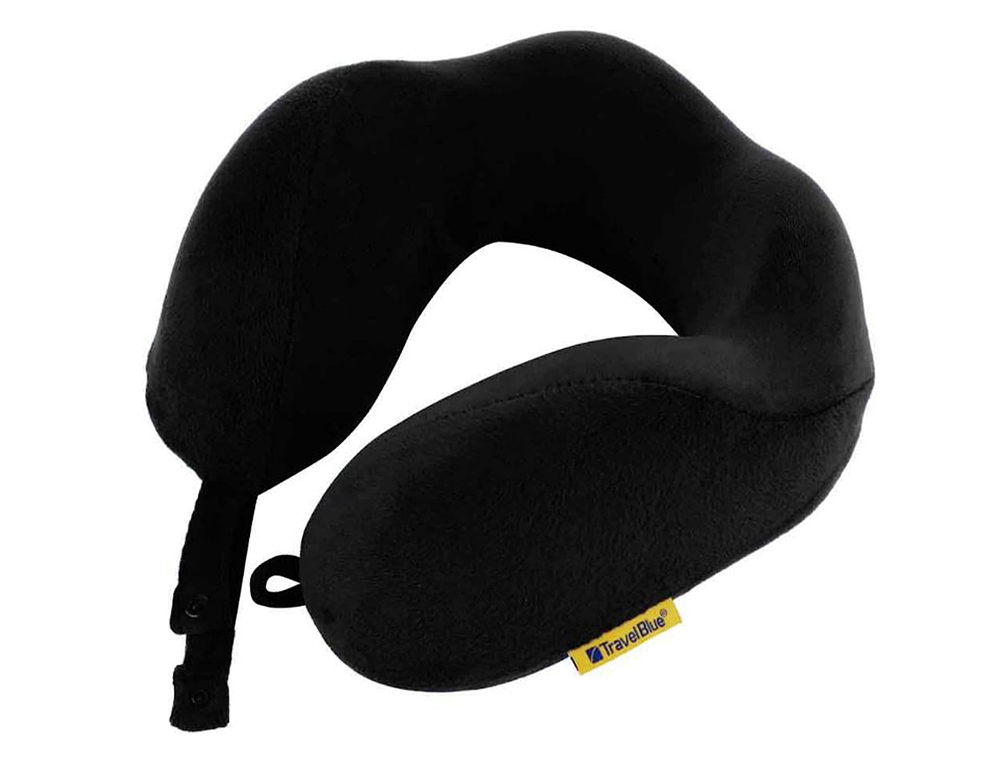 ALMOHADA CERVICAL TRAVEL BLUE DE VIAJE ESPUMA VISCOELASTICA CON BOLSA DE TRANSPORTE