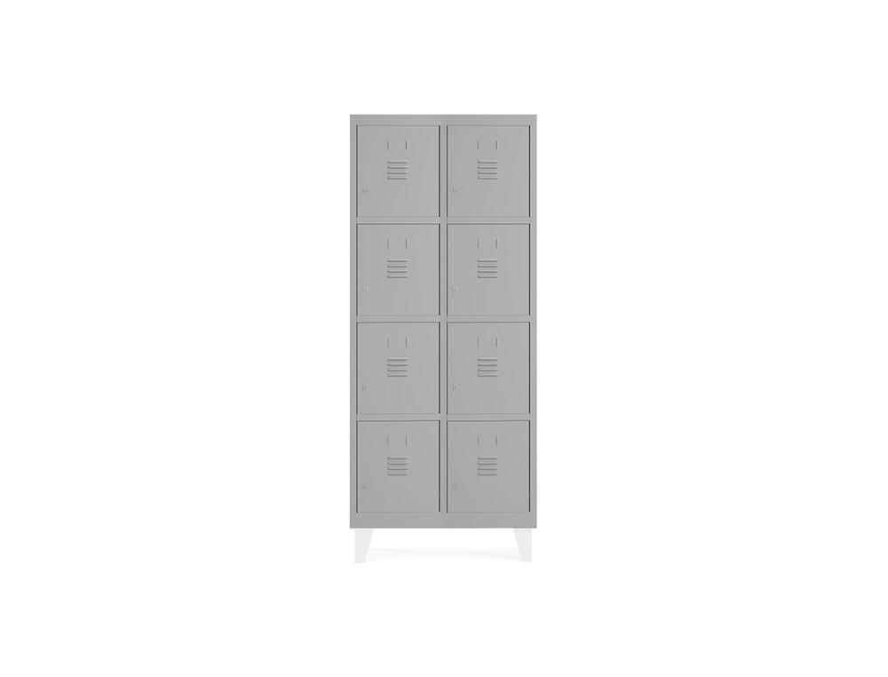 TAQUILLA METALICA ROCADA 400 2 MODULOS X 4 PUERTAS GRIS 820X500X1800 MM