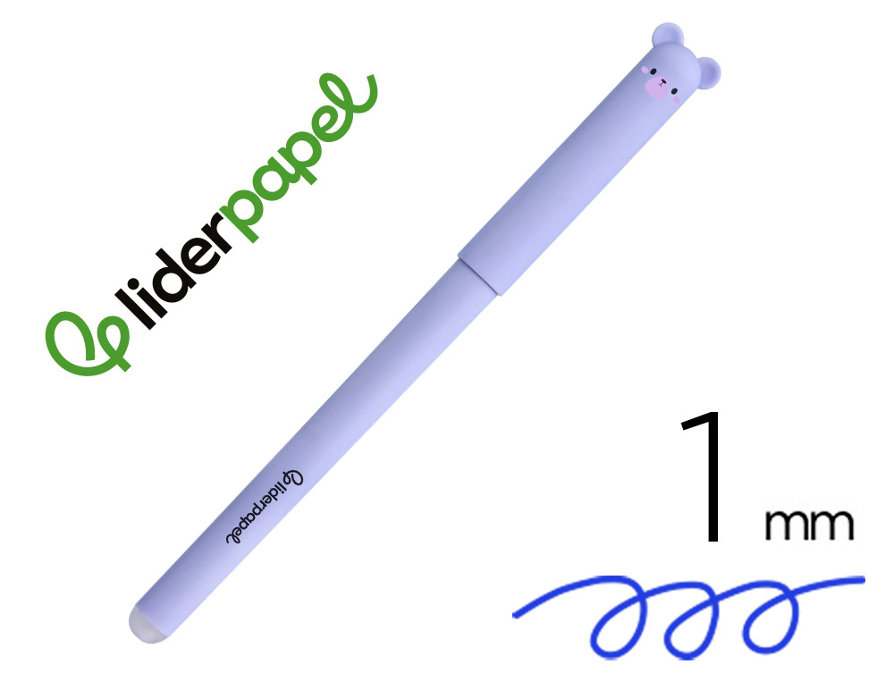 BOLIGRAFO FANTASIA LIDERPAPEL ANIMAL TOWN OSO TINTA AZUL BORRABLE PUNTA 1 MM