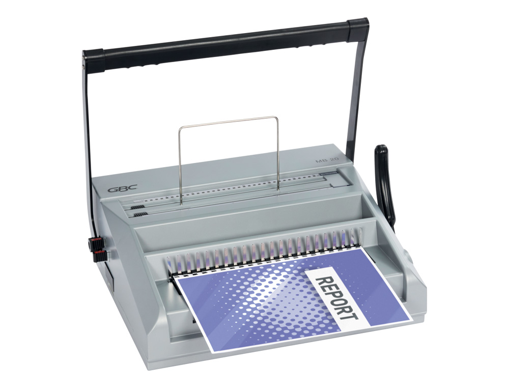 ENCUADERNADORA PARA ESPIRAL GBC MULTIBIND MB20 PERFORA 20 HOJAS TAMAO A4 ENCUADERNA 500 HOJAS