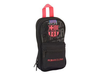 PLUMIER ESCOLAR SAFTA F.C. BARCELONA 3 EQUIPACION 18/19 MOCHILA CON 4 PORTATODOS LLENOS 120X50X230 MM