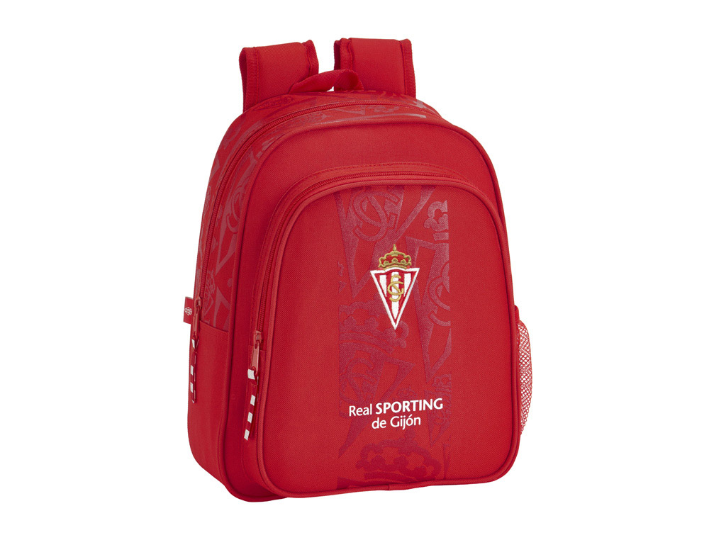 CARTERA ESCOLAR SAFTA SPORTING DE GIJON MOCHILA INFANTIL ADAPTABLE A CARRO 270X330X100 MM