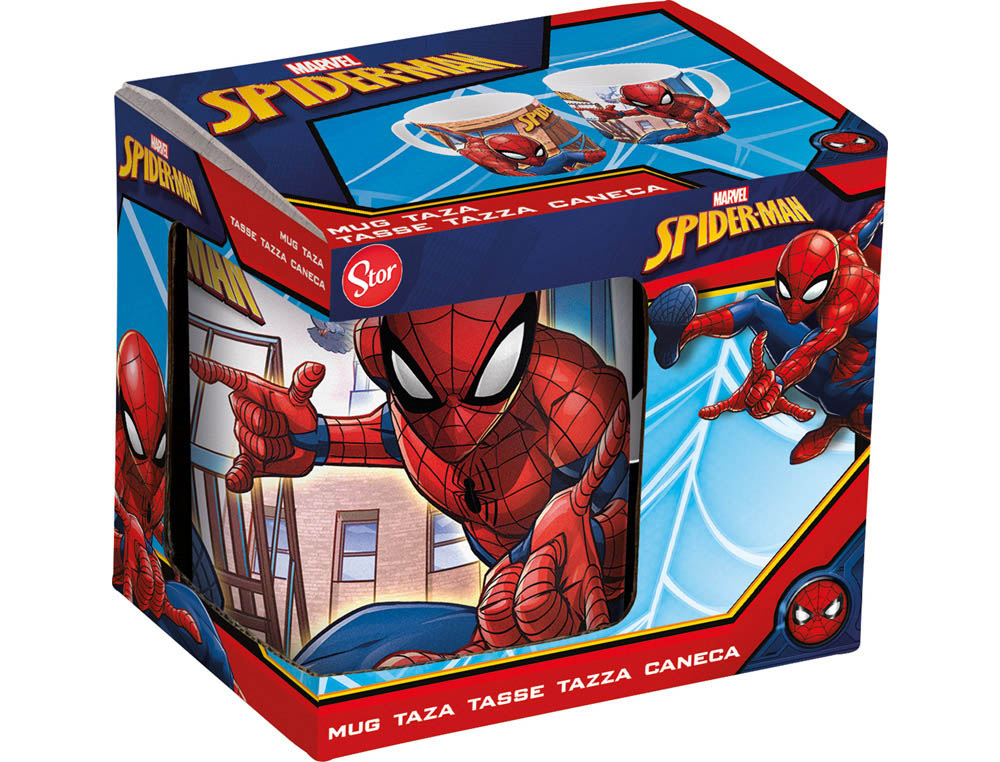 TAZA GRANDE SAFTA ESCOLAR 325 ML 117X87X100 MM SPIDER-MAN GREAT POWER