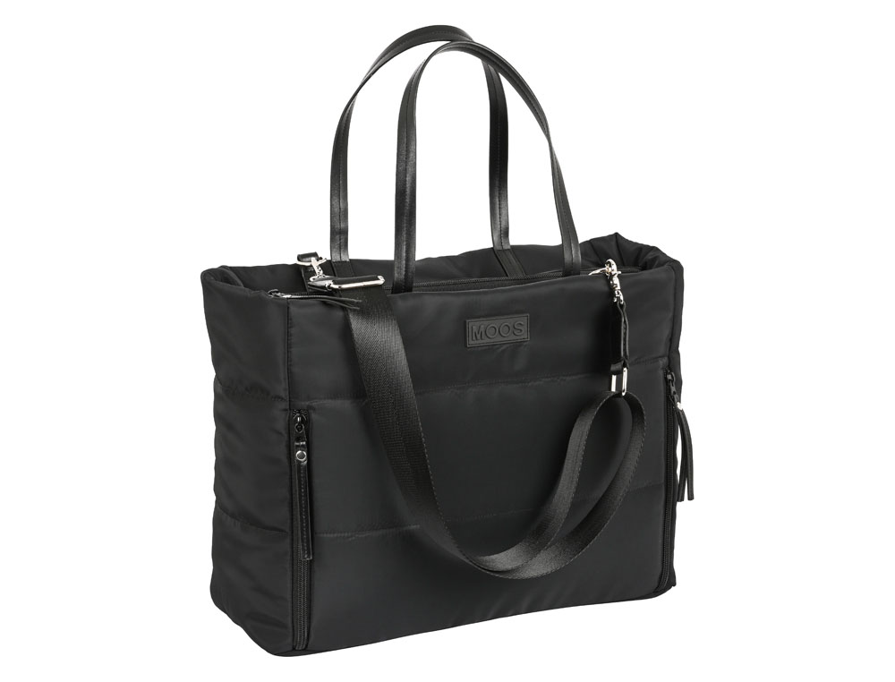 CARTERA ESCOLAR SAFTA MOOS CAPSULA BLACK BOLSO CON BOLSILLO PARA PORTATIL 14,1