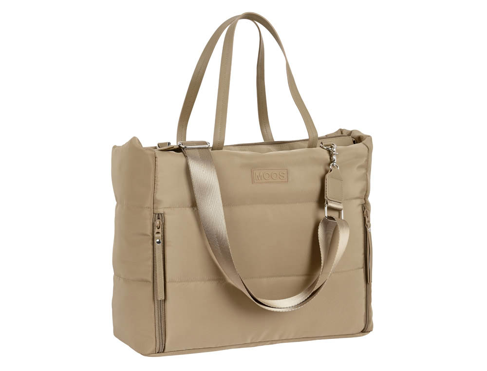 CARTERA ESCOLAR SAFTA MOOS CAPSULA CAMEL BOLSO CON BOLSILLO PARA PORTATIL 14,1