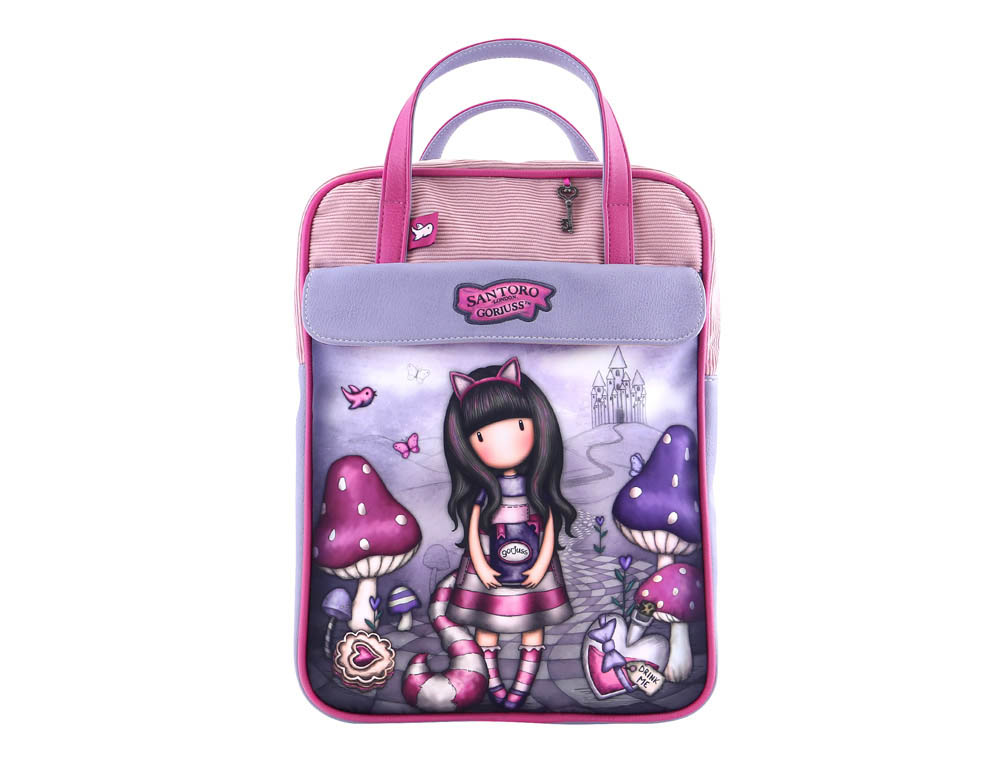 BOLSO ESCOLAR SAFTA SANTORO S GORJUSS THROUGH THE LOOKING GLASS MOCHILA GRANDE 270X100X370 MM