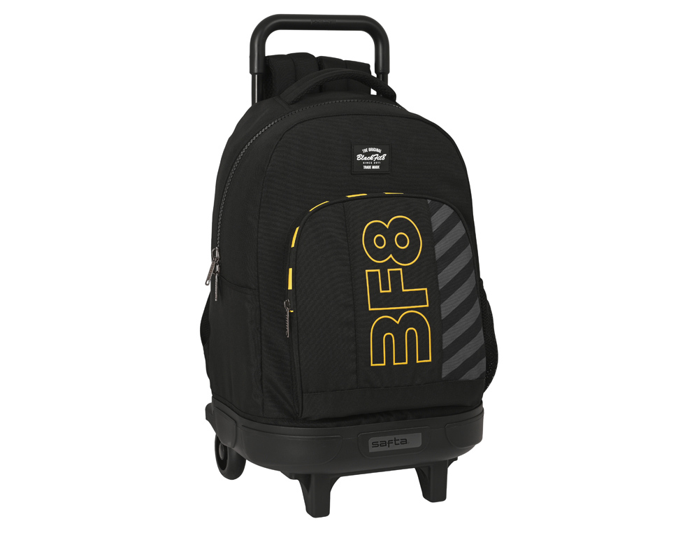 MOCHILA SAFTA GRANDE CON RUEDAS COMPACT EXTRAIBLE RECICLADA BLACKFIT8 ZONE 220X330X450 MM