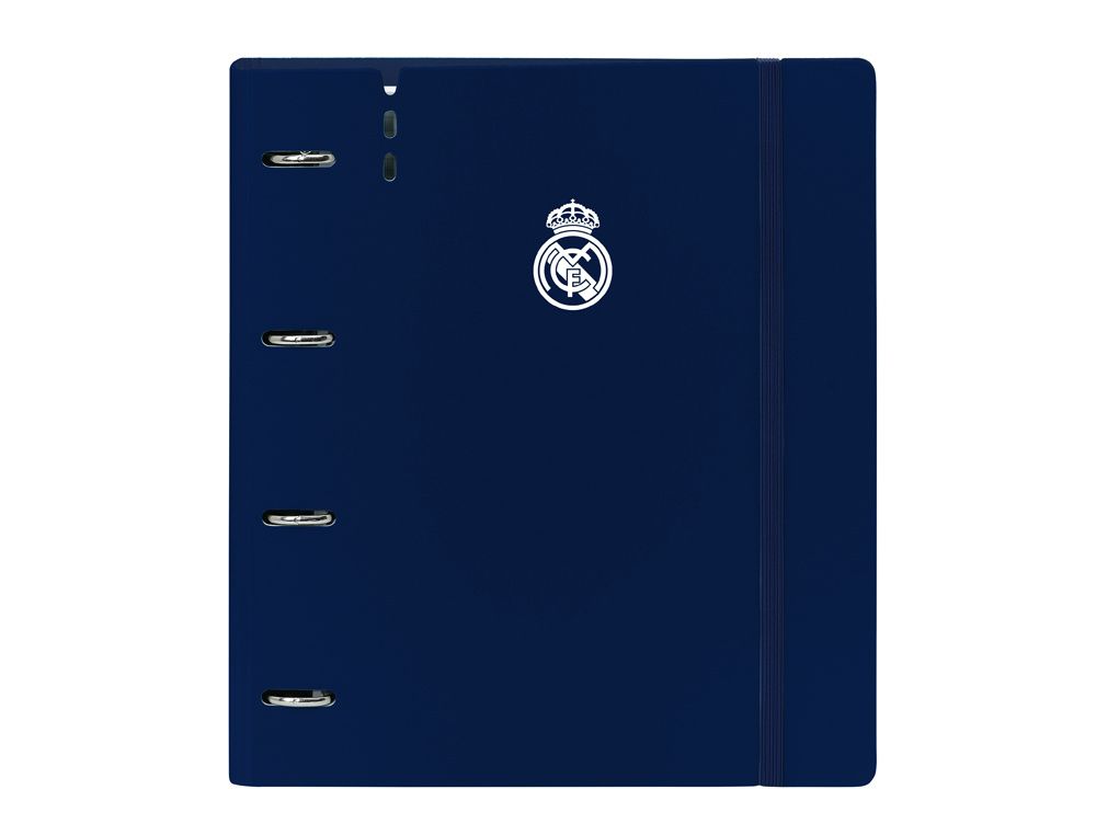 CARPETA SAFTA 4 ANILLAS DE 35 MM CON RECAMBIO DIN A4 100 HOJAS POLIPROPILENO REAL MADRID 1 EQUIPACION 24/25
