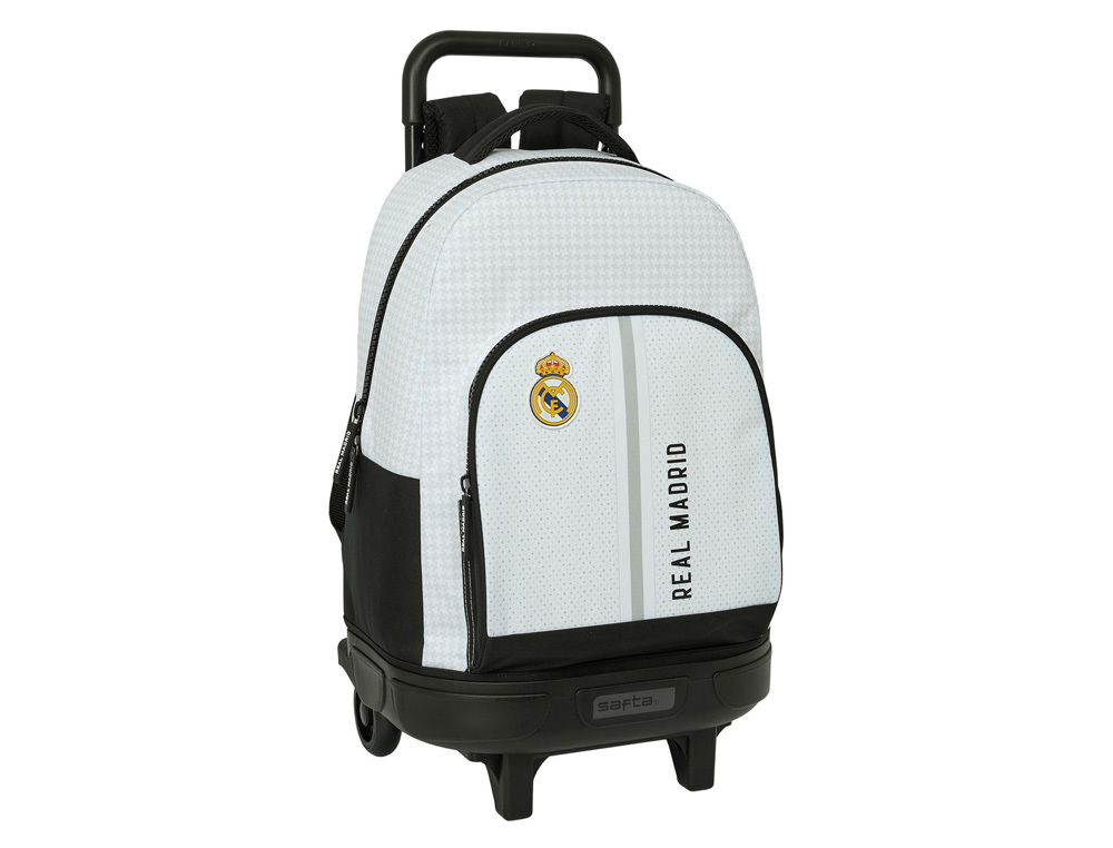 MOCHILA SAFTA GRANDE CON RUEDAS COMPACT EXTRAIBLE REAL MADRID 1 EQUIPACION 24/25 450X330X220 MM