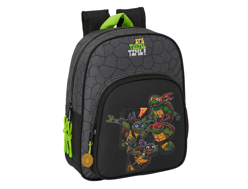 MOCHILA SAFTA INFANTIL ADAPTABLE A CARRO TORTUGAS NINJA 330X270X100 MM