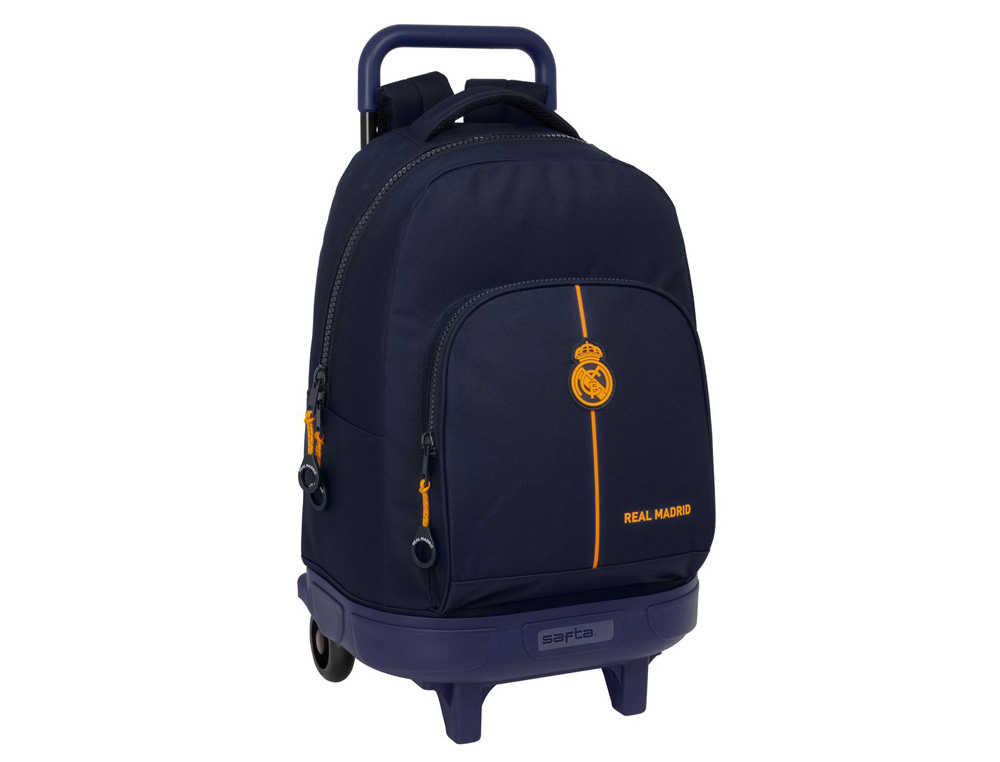 MOCHILA SAFTA GRANDE CON RUEDAS COMPACT EXTRAIBLE REAL MADRID 2 EQUIPACION 24/25 220X330X450 MM