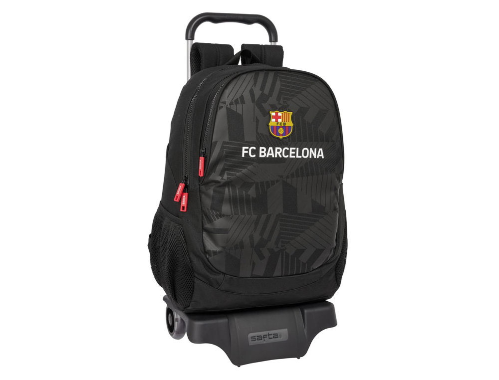 MOCHILA SAFTA MOD. 665 CON CARRO 905 F.C. BARCELONA BLACK 160X320X440 MM