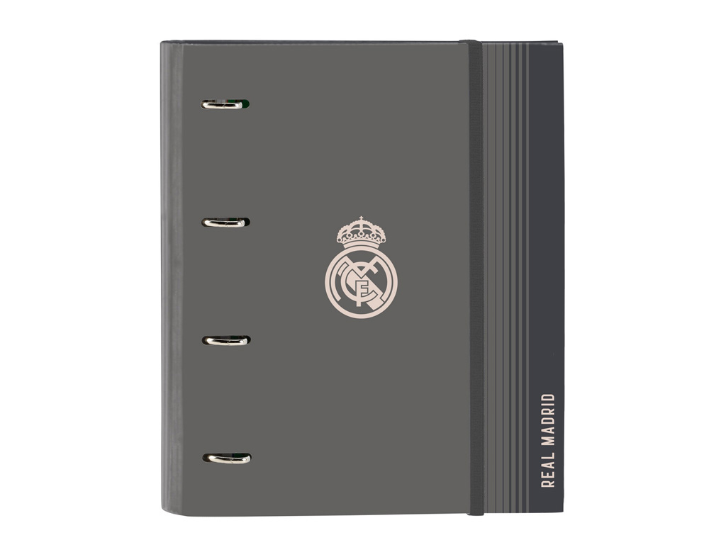 CARPETA CON RECAMBIO SAFTA DIN A4 CUADRO 5 MM CON GOMA Y 5 SEPARADORES REAL MADRID 3 EQUIPACION 24/25