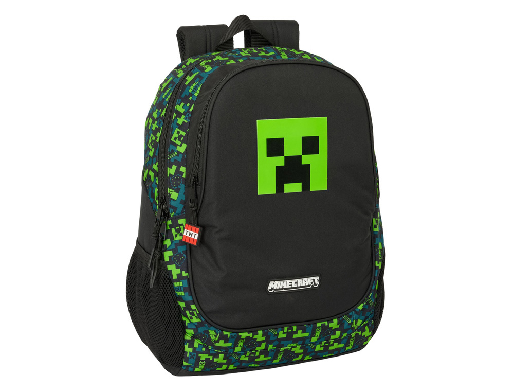 MOCHILA SAFTA ADAPTABLE A CARRO MINECRAFT TNT 440X320X160 MM