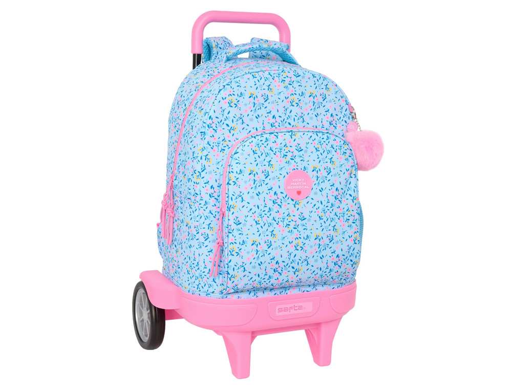 MOCHILA SAFTA GRANDE CON RUEDAS COMPACT EVOLUTION EXTRAIBLE VICKY MARTIN BERROCAL PARAISO 450X330X220