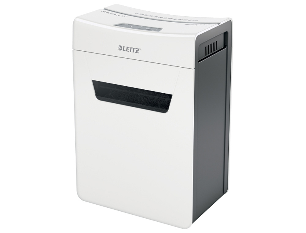 DESTRUCTORA DE DOCUMENTOS LEITZ IQ PROTECT PREMIUM 10X P4 CAPACIDAD DE CORTE 10 HOJAS DESTRUYE GRAPAS Y CLIPS