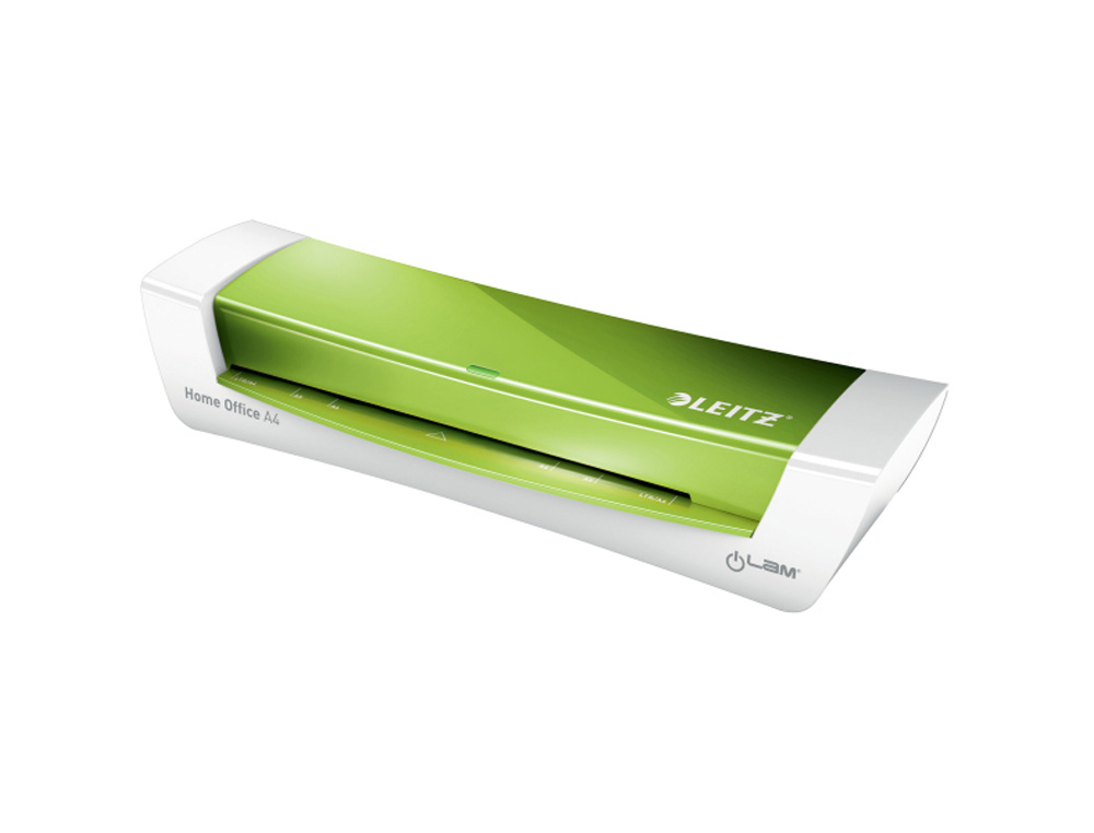 PLASTIFICADORA LEITZ ILAM HOME OFFICE DIN A4 2 RODILLOS HASTA 125 MC COLOR BLANCO/VERDE