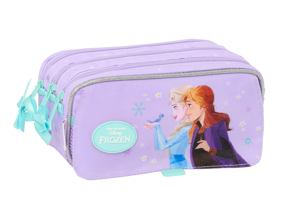 BOLSO ESCOLAR PORTATODO SAFTA TRIPLE BIG FROZEN SPIRIT 100X215X80 MM
