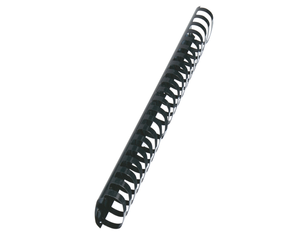 CANUTILLO GBC 51 MM PLASTICO OVALADO NEGRO CAJA DE 50 UNIDADES