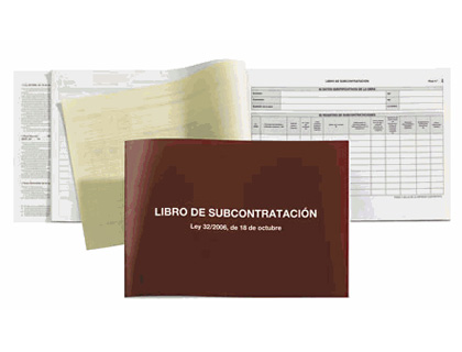 LIBRO MIQUELRIUS SUBCONTRATACION FOLIO NATURAL JUEGO DE 10 HOJAS AUTOCOPIATIVAS