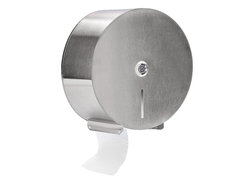 DISPENSADOR Q-CONNECT DE PAPEL HIGIENICO JUMBO ACERO INOXIDABLE 115X254X265 MM