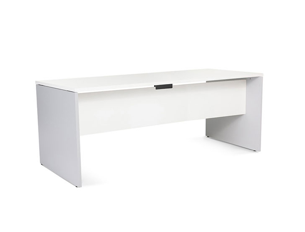 MESA OFICINA ROCADA SERIE WORK 180X80 CM ACABADO AN04 GRIS/BLANCO