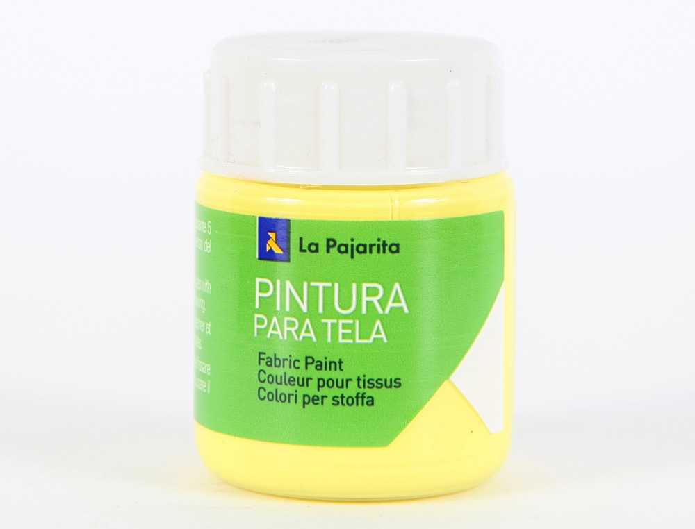 PINTURA PARA TELA LA PAJARITA AMARILLO CLARO 25 ML