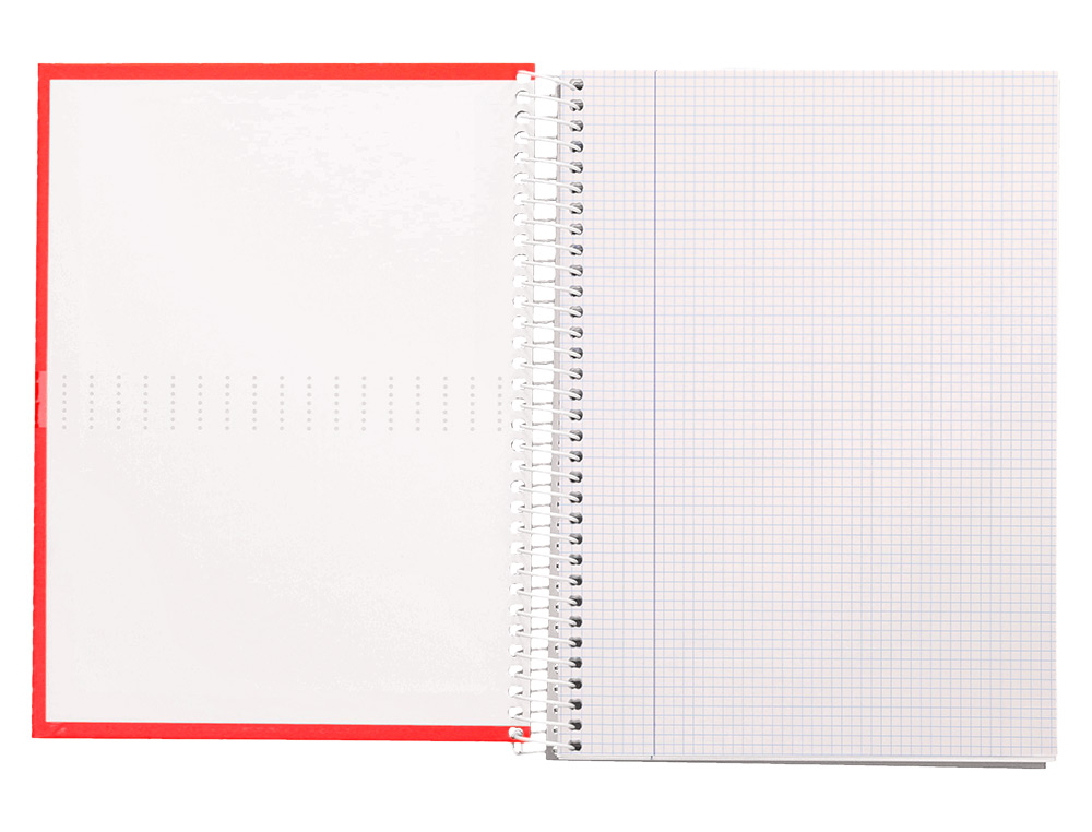 CUADERNO ESPIRAL LIDERPAPEL A4 CRAFTY TAPA FORRADA 80H 90 GR CUADRO 4MM CON MARGEN COLORES SURTIDOS