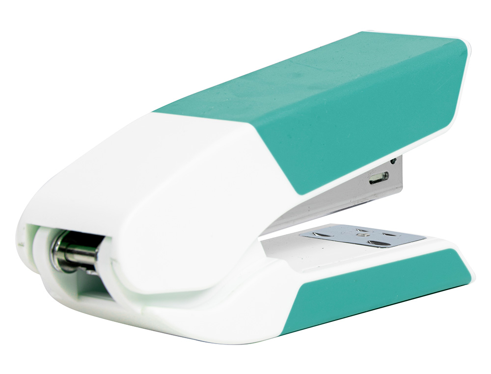 GRAPADORA LIDERPAPEL CON REGALO DE EXTRAEGRAPAS Y CAJA DE 1000 GRAPAS 26/6 CAPACIDAD 20H COLOR TURQUESA