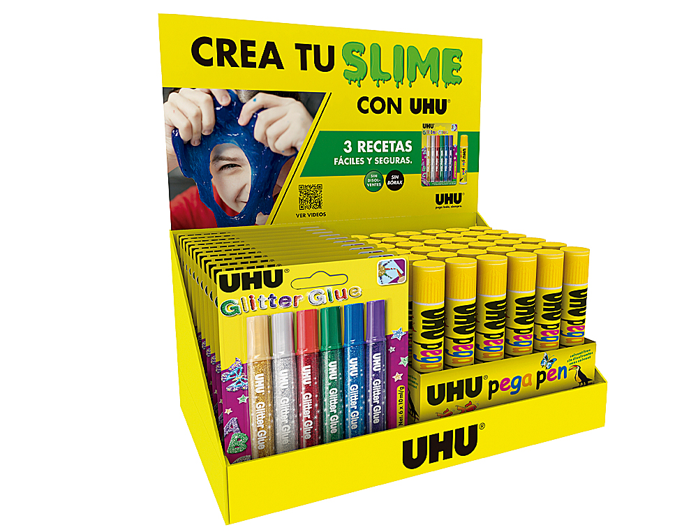 EXPOSITOR SOBREMESA UHU CREA TU SLIME 175X325X200 MM