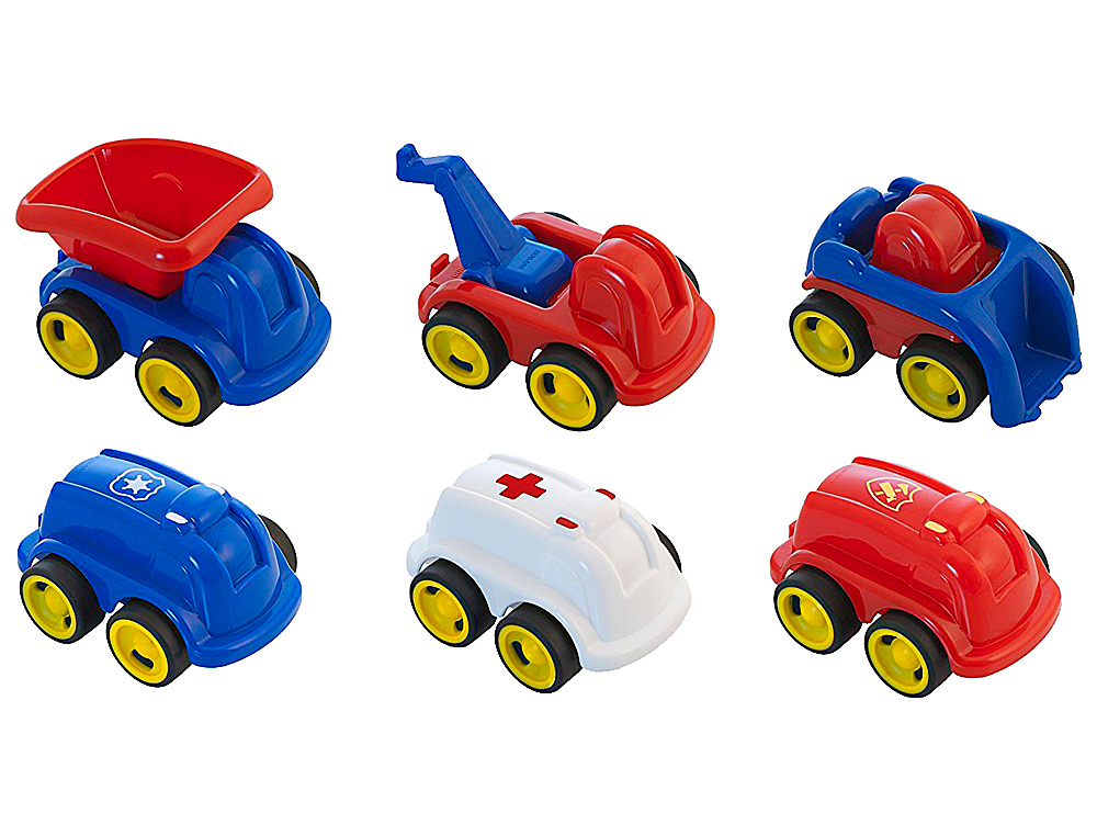 JUEGO DIDACTICO MINILAND CON 10 VEHICULOS PROFESIONALES FLEXIBLES PARA TRABAJAR LA EDUCACION VIAL