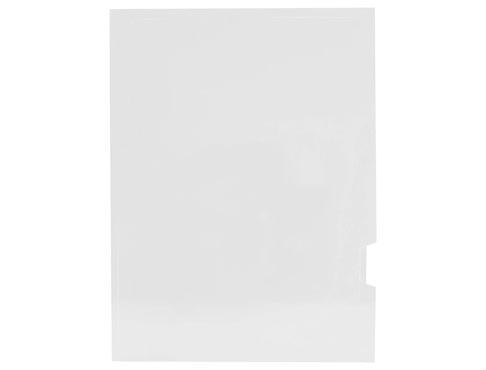 SUBCARPETA CARTULINA GIO PLASTIFICADA PRESENTACION 2 SOLAPAS DIN A4 BLANCO 275G/M2