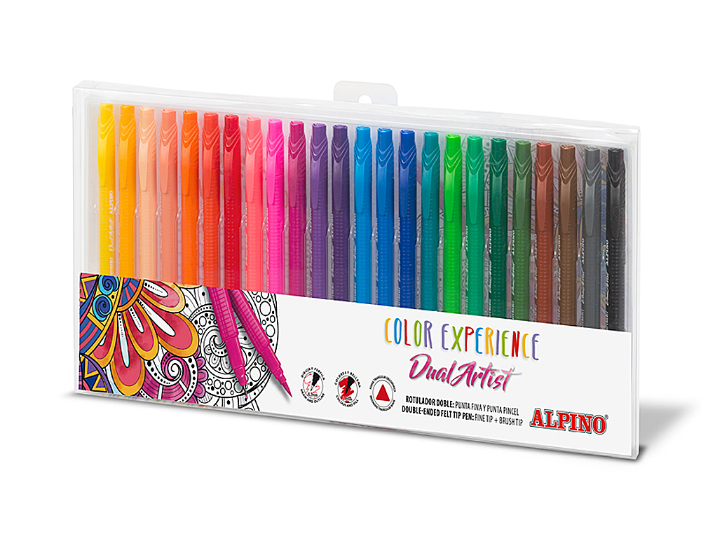 ROTULADOR ALPINO DUAL ARTIST COLOR EXPERIENCE ESTUCHE DE 24 UNIDADES COLORES SURTIDOS