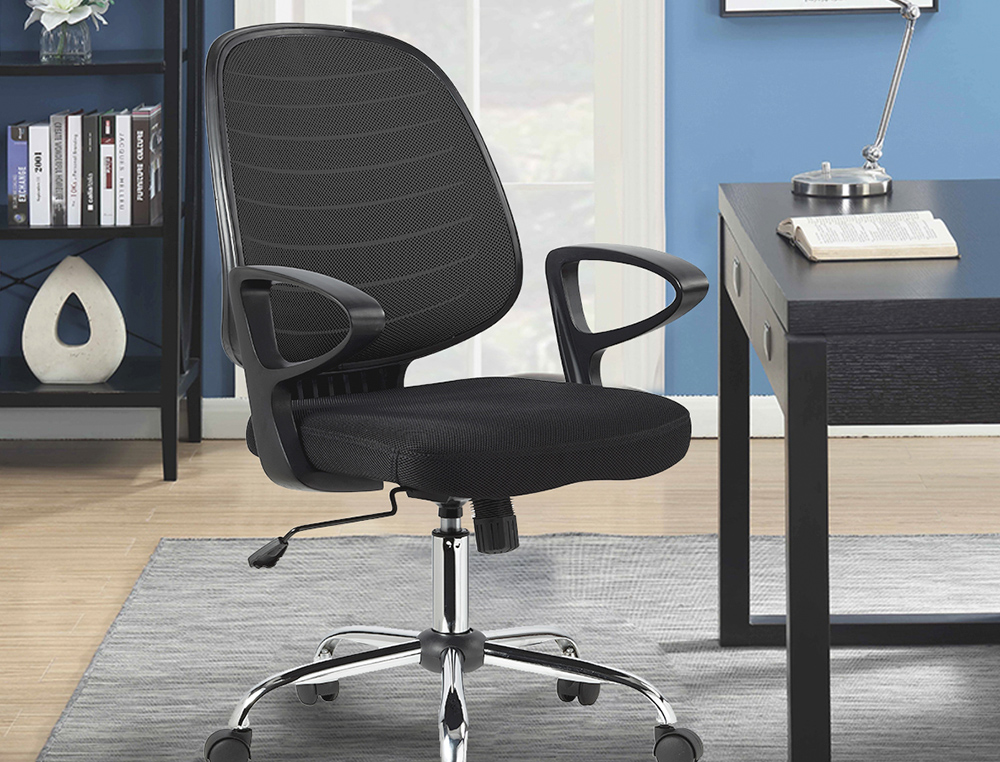 SILLA GIRATORIA Q-CONNECT BASE METAL REGULABLE EN ALTURA 920+80MM ALTO 600MM ANCHO 580MM PROFUNDIDAD NEGRO