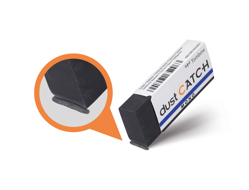 GOMA TOMBOW MONO DUST CATCH POLIMERA CAUCHO PVC NEGRO ESPECIAL ATRAPA RESIDUOS