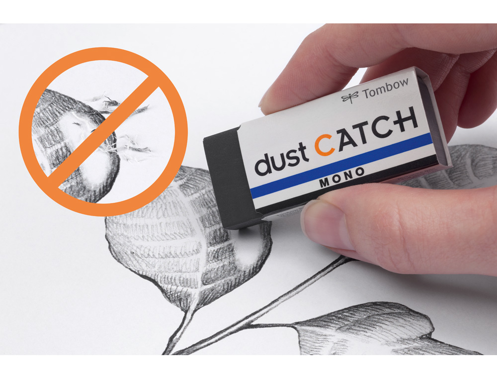 GOMA TOMBOW MONO DUST CATCH POLIMERA CAUCHO PVC NEGRO ESPECIAL ATRAPA RESIDUOS