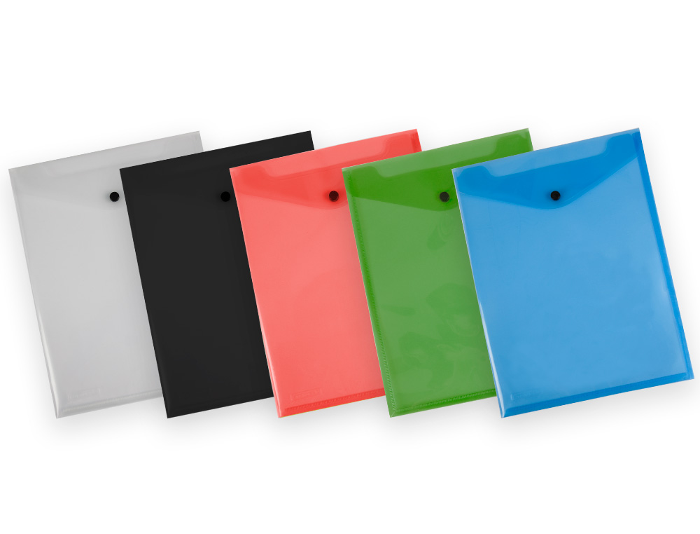 CARPETA LIDERPAPEL DOSSIER BROCHE POLIPROPILENO DIN A4 FORMATO VERTICAL CON FUELLE TRANSPARENTE