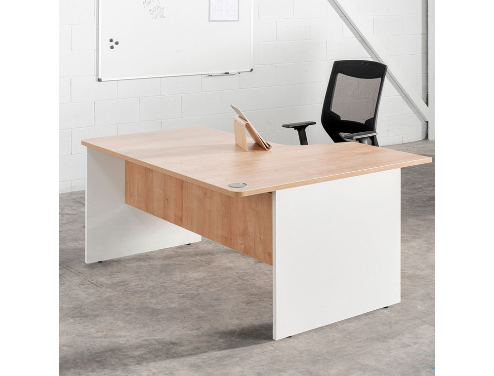 MESA DE OFICINA ROCADA WORK 2001AB02 ALUMINIO/GRIS 140X80 CM
