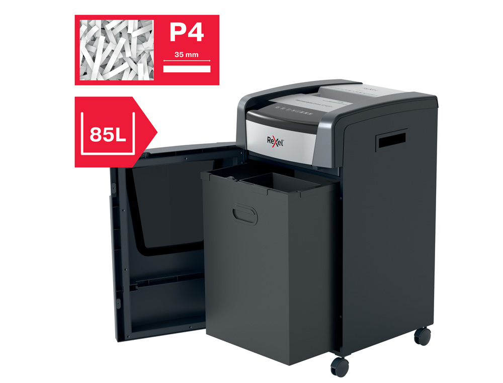 DESTRUCTORA DE DOCUMENTOS REXEL MOMENTUM EXTRA XP422+ CAPACIDAD CORTE 22 H P4 DESTRUYE GRAPAS CLIPS CD Y