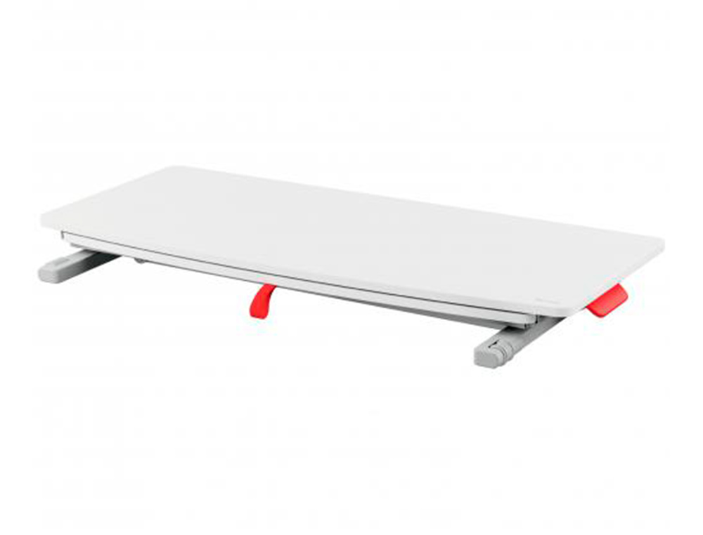 MESA DE ESCRITORIO LEITZ ERGO COSY CON BANDEJA COLOR GRIS