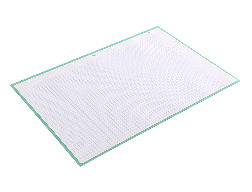 RECAMBIO ANTARTIK A4 80 HOJAS 90GR CUADRO 5 MM 4 TALADROS 1 BANDA MARCO COLOR MENTA