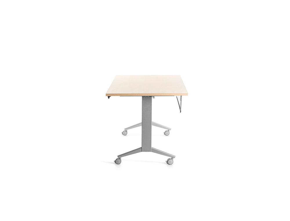 MESA DE OFICINA ROCADA 180X80CM CON TABLERO ABATIBLE 90 ACABADO FD01 GRIS/HAYA