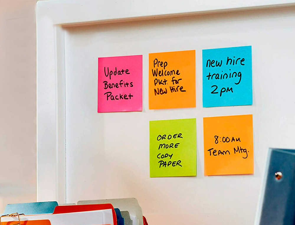 BLOC DE NOTAS ADHESIVAS QUITA Y PON POST-IT SUPER STICKY PLAYFUL 76X76 MM 90 HOJAS 100% PEFC PACK DE 6 UNIDADES