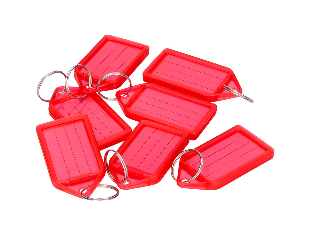 LLAVERO PORTAETIQUETAS Q-CONNECT PREMIUM COLOR ROJO CAJA DE 40 UNIDADES
