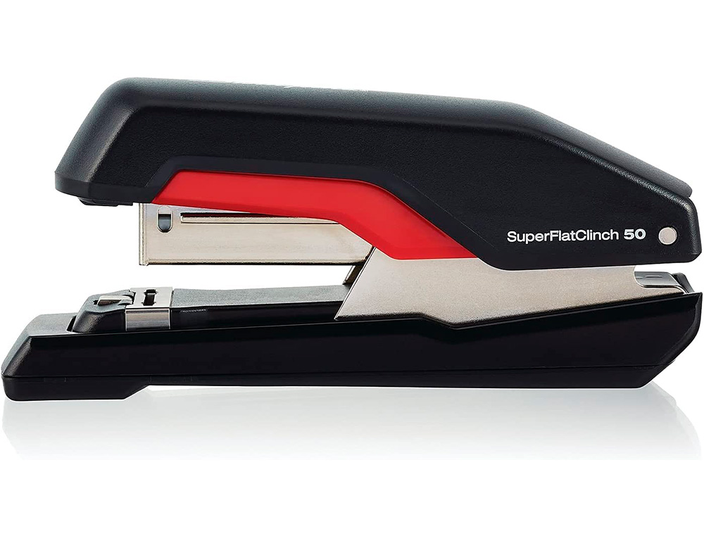 GRAPADORA RAPID SUPREME S50 PLASTICO CAPACIDAD DE GRAPADO 50 HOJAS USA GRAPAS 24/6-8+ Y 26/6-8+ COLOR NEGRO/ROJO