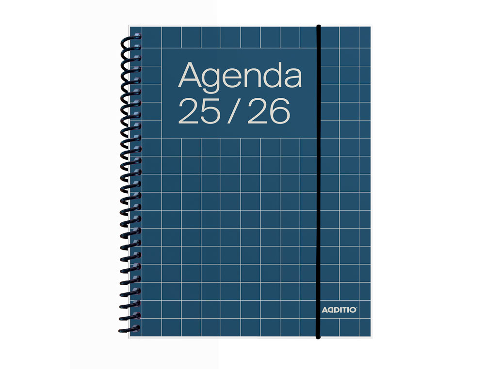 AGENDA ESPIRAL ADDITIO UNIVERSAL MINI SEMANA VISTA 144 PAGINAS TAPA PVC TRANSPARENTE 125X170 MM