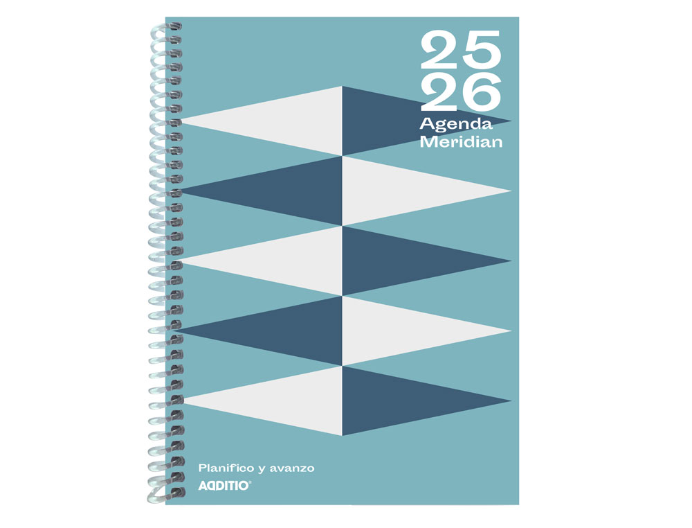 AGENDA ESPIRAL ADDITIO DEL ESTUDIANTE MERIDIAN DIN A5 SEMANA VISTA 144 PAGINAS TAPA POLIPROPILENO 150X210 MM