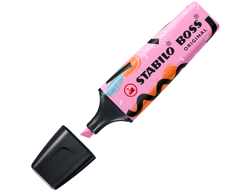 ROTULADOR STABILO BOSS FLUORESCENTE ORIGINAL PASTEL BY JU SCHNEE FUCSIA HELADO