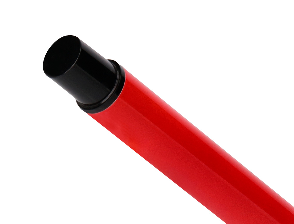 ROLLER BELIUS TURBO ALUMINIO COLOR ROJO Y NEGRO TINTA AZUL CAJA DE DISEÑO